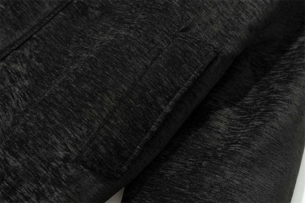 Men's Black Faux Fur Collar Bomber Jacket – Oversized Streetwear Baseball Coat