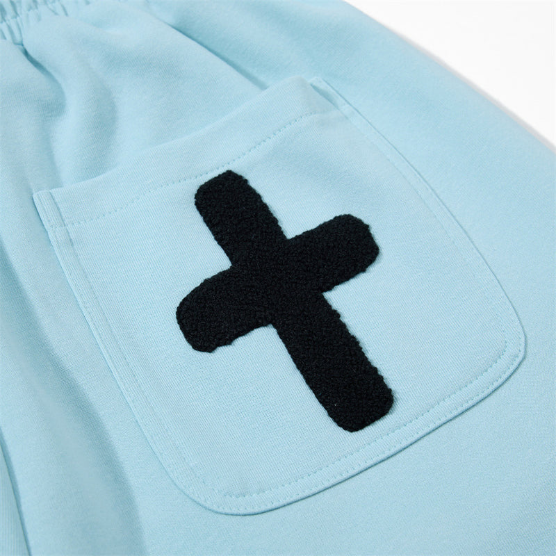 Anime Embroidered Wide-Leg Shorts – Kawaii Devil Angel Graphic Streetwear