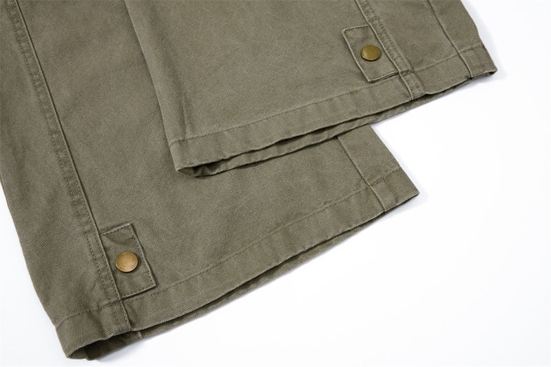 Wide-Leg Cargo Pants – Baggy Fit with Pleated Panels & Utility Pockets