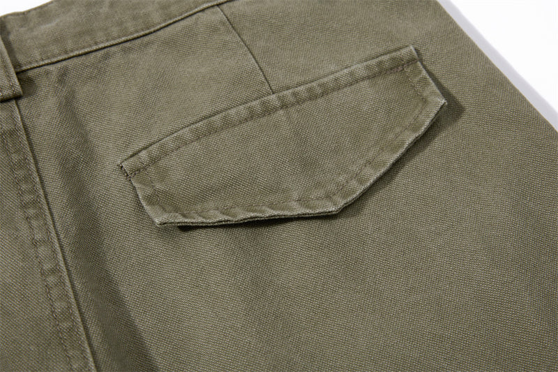 Wide-Leg Cargo Pants – Baggy Fit with Pleated Panels & Utility Pockets