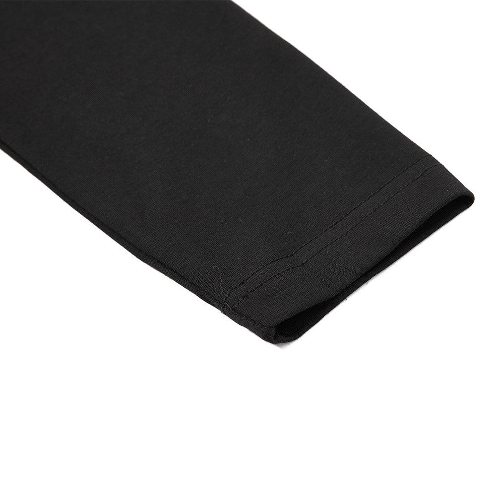 Men's Black Long Sleeve Graphic Tee – Distressed Union Jack Print