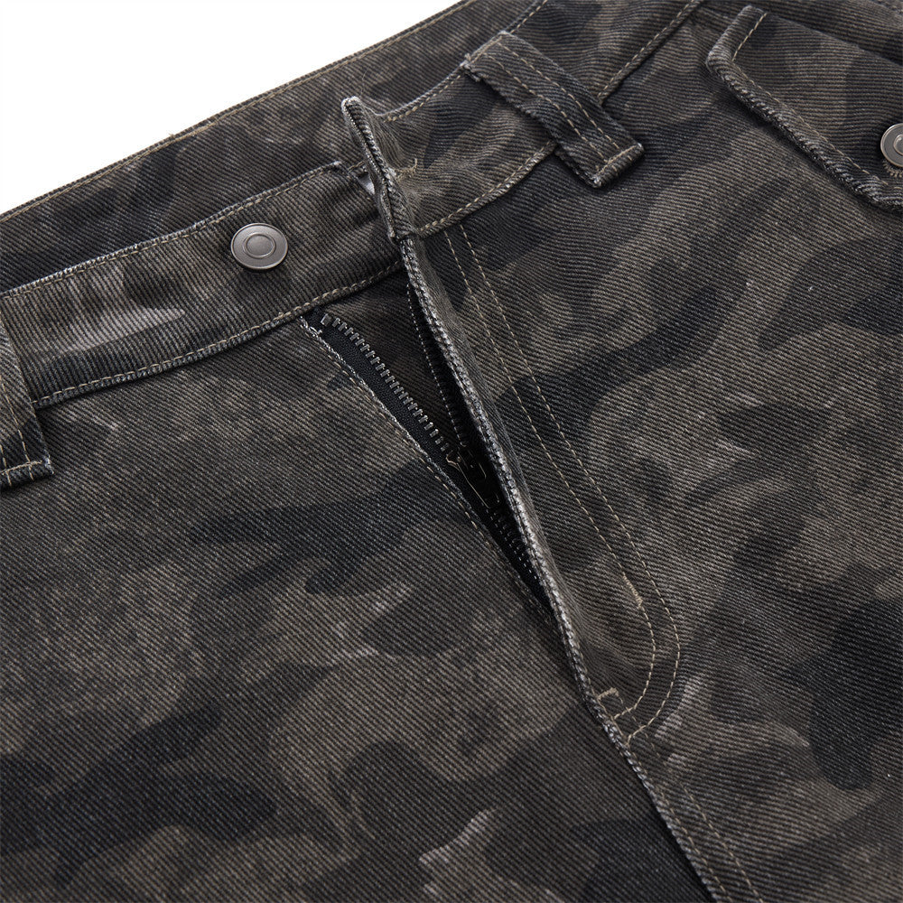 Cargohose für Herren – Loose Fit, weites Bein, Camouflage und Denim mit mehreren Taschen