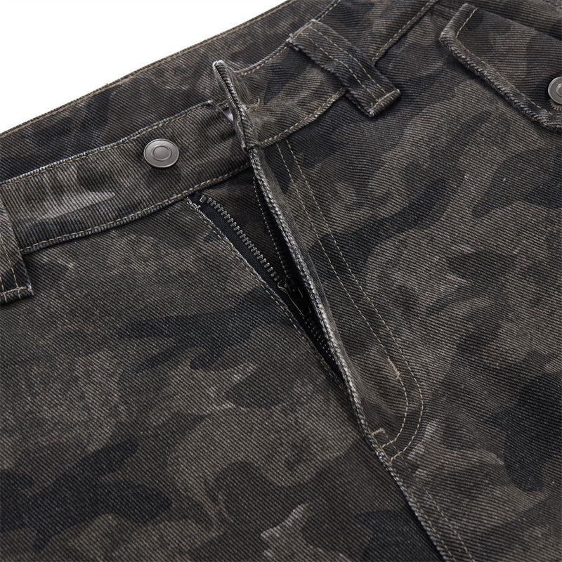 Cargohose für Herren – Loose Fit, weites Bein, Camouflage und Denim mit mehreren Taschen