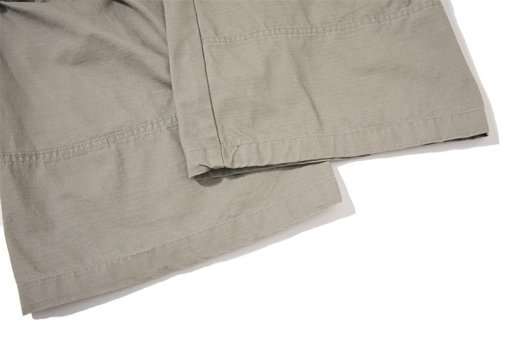 One-Shoulder Bib Overalls – Wide-Leg Cargo Pants with Zip Pockets & Pintuck