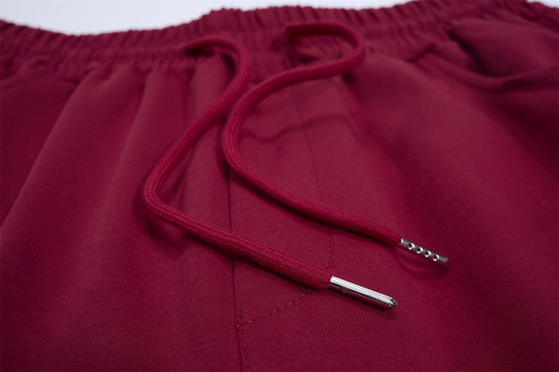 Wide Leg Sweatpants with Stripe & Mellifluous Graphic Print