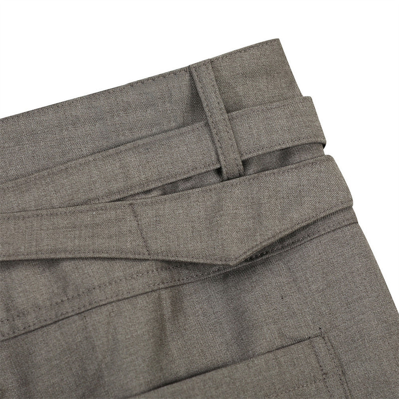 Wide-Leg Pleated Trousers with Drawstring Waist