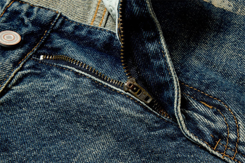 Baggy Fit Jeans Men – Distressed Vintage Wash Wide Straight-Leg Denim
