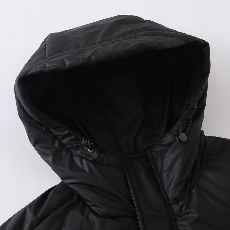 Doudoune noire à capuche pour homme – Coupe oversize, matelassage et duvet