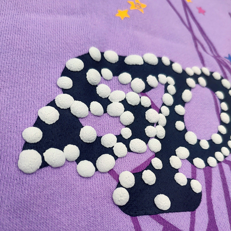 Sp5der “Hares the Slime” Hoodie – Lavender Purple 440GSM Heavyweight Spider-Web Streetwear Pullover