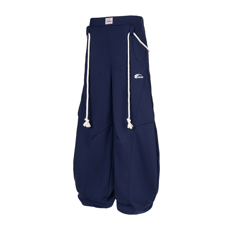 Wide-Leg Sweatpants with Rope Drawstring – Oversized Retro Streetwear Trousers