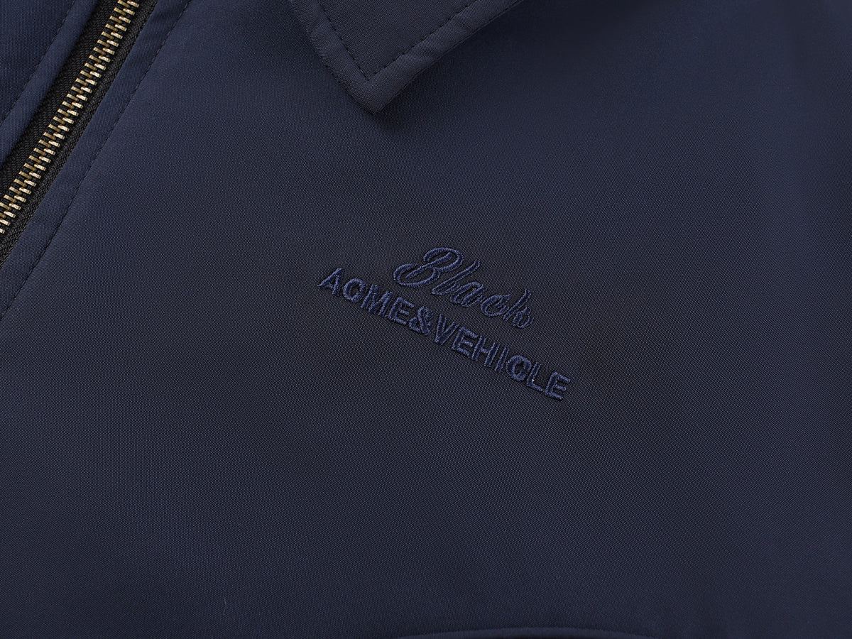 Veste bomber matelassée pour homme avec col à pointes et coutures arrondies