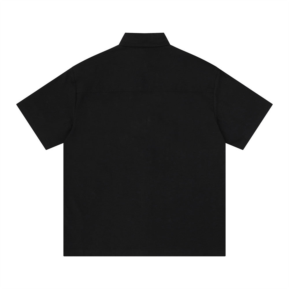 Ink Splatter Abstract Graphic Short-Sleeve Shirt