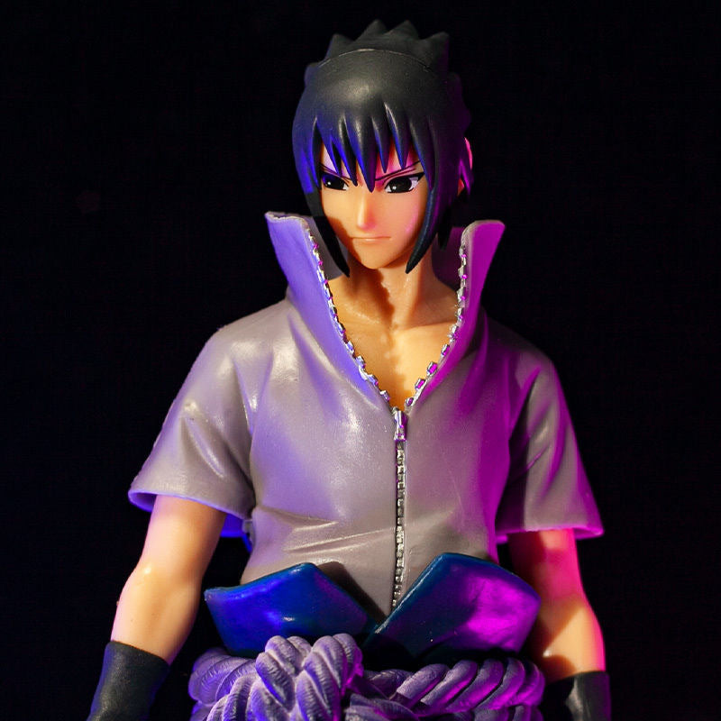 Figura de acción Sasuke Uchiha - Edición de 29 cm de colección | Estatua de anime detallada con espada y cuerda morada