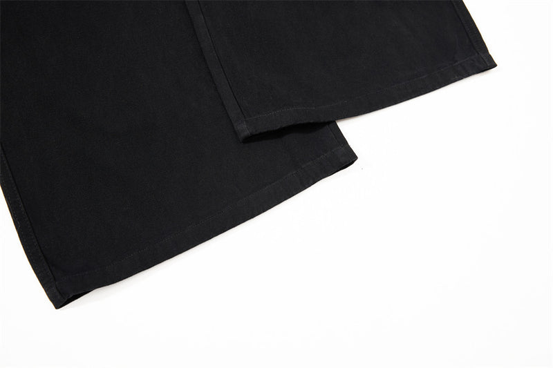 Wide-Leg Cargo Pants with Contrast Stripe Pockets – Men's Relaxed Straight