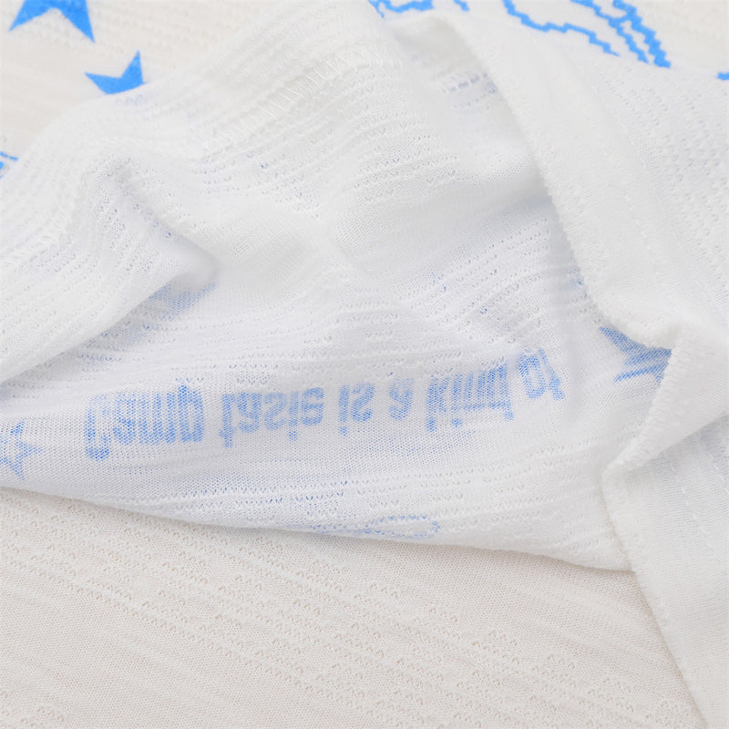 Langarm-T-Shirt mit Stern-Grafik – Oversize-Rundhalsausschnitt mit blauem Print