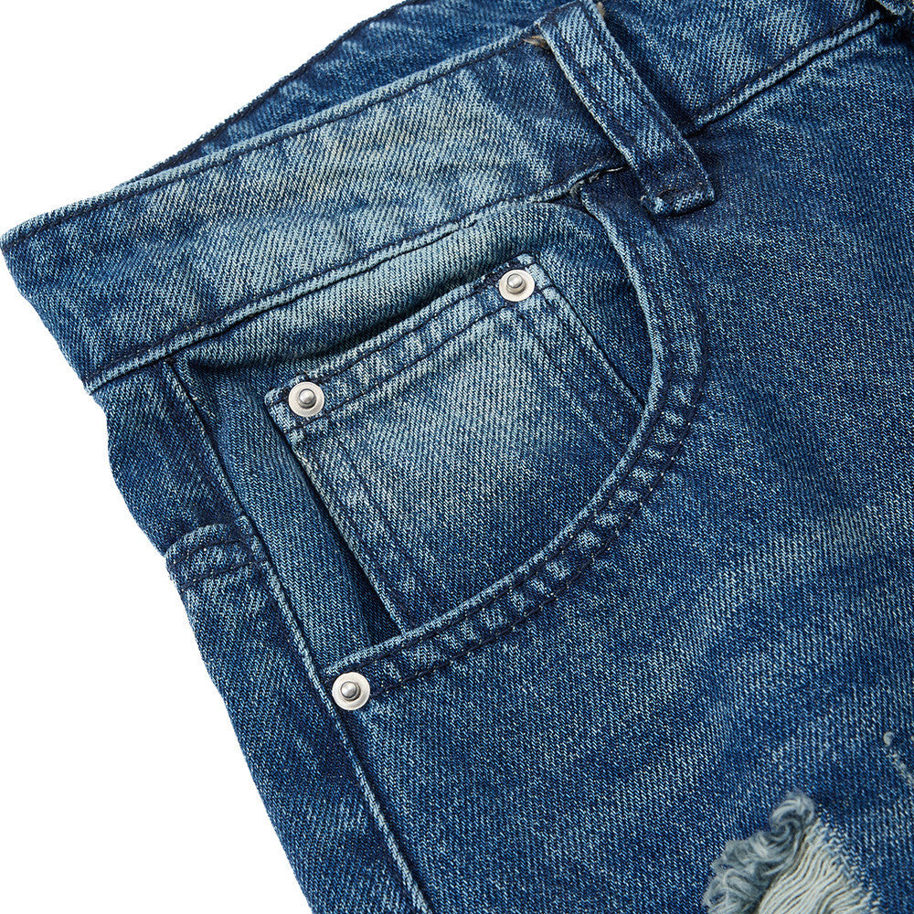 Wide-Leg Ripped Jeans – Men's Baggy Distressed Denim with Washed Finish