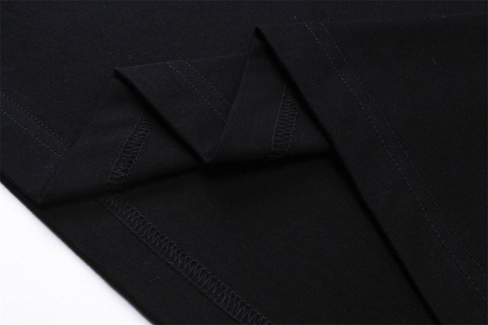 Polo homme à motif croix – Manches courtes, coupe vintage oversize