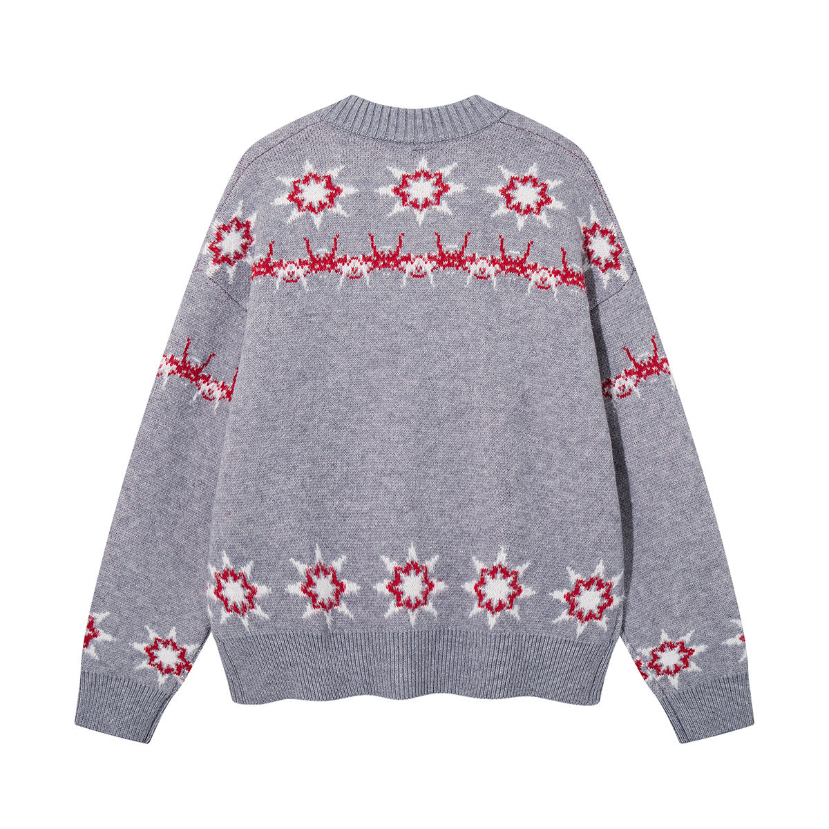 Fair Isle Jacquard Knit Cardigan Sweater – Vintage Christmas Pattern