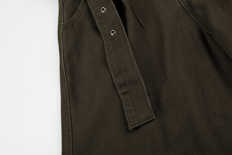 Wide-Leg Cargo Pants with Belt — Multi-Pocket Relaxed Fit