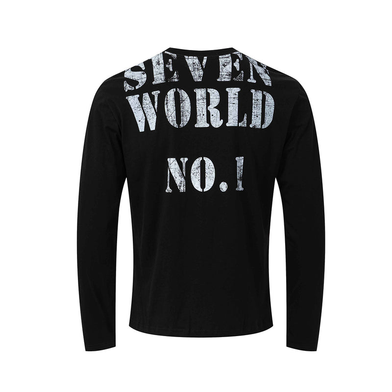 Langarmshirt mit Grafikprint, Street-Rock-Porträt und Rundhalsausschnitt