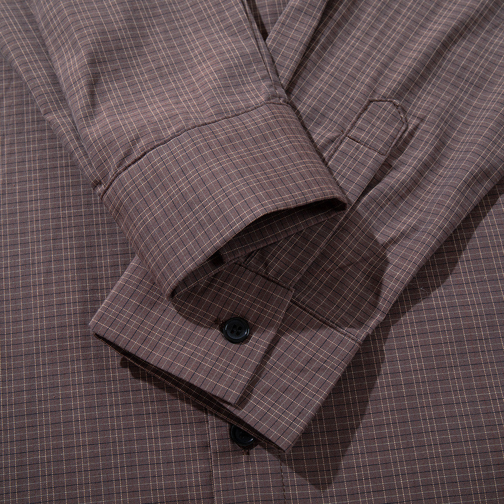 Men's Plaid Long-Sleeve Shirt – Relaxed Fit Button-Up with Chest Pocket