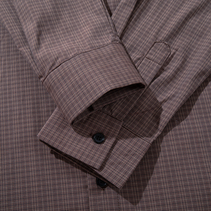 Men's Plaid Long-Sleeve Shirt – Relaxed Fit Button-Up with Chest Pocket
