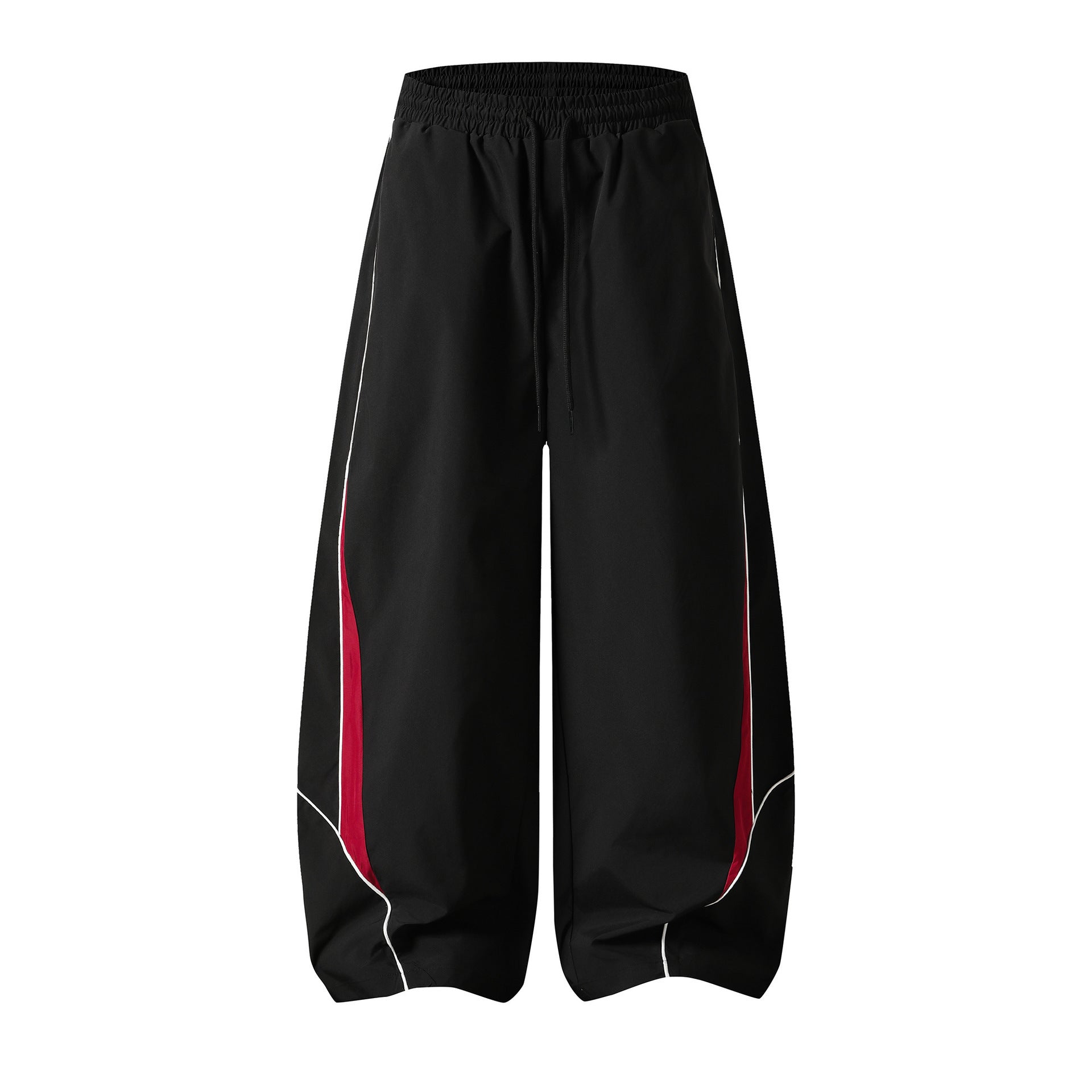 Herren-Trackpants mit kontrastierender Paspel und Colorblock-Seiteneinsätzen