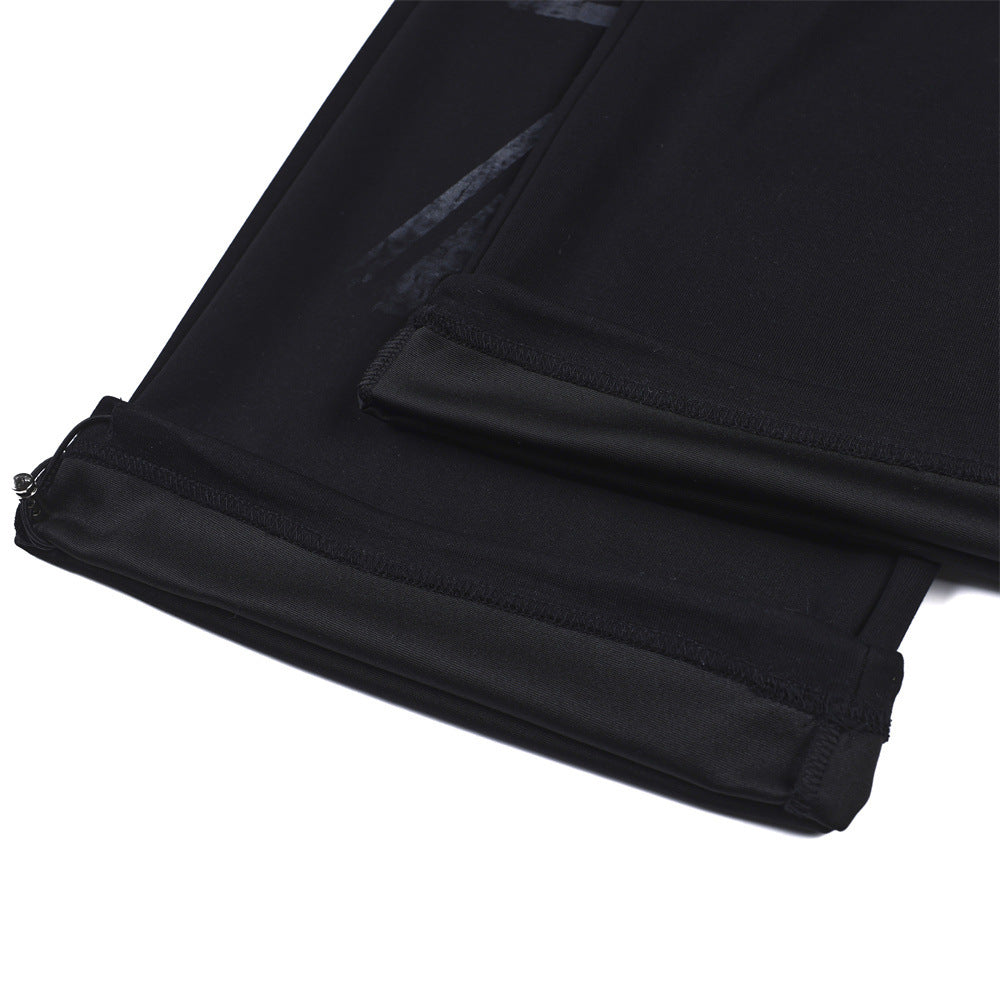 Grim Reaper Embroidered Baggy Sweatpants – Wide Leg Hip-Hop Street Pants
