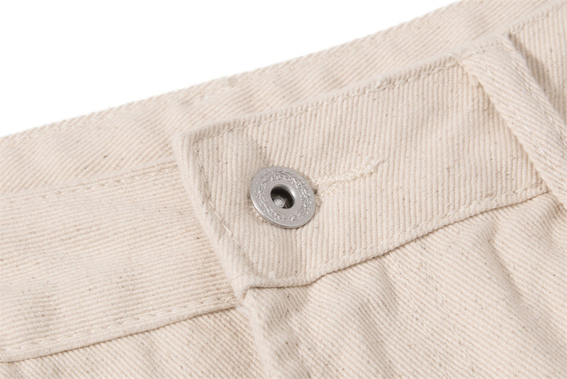 Jeans bootcut à jambes larges pour homme – Denim beige à coupe décontractée