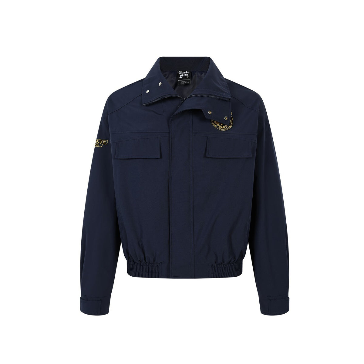 Oversized Harrington Jacket with Embroidered Badge Patch