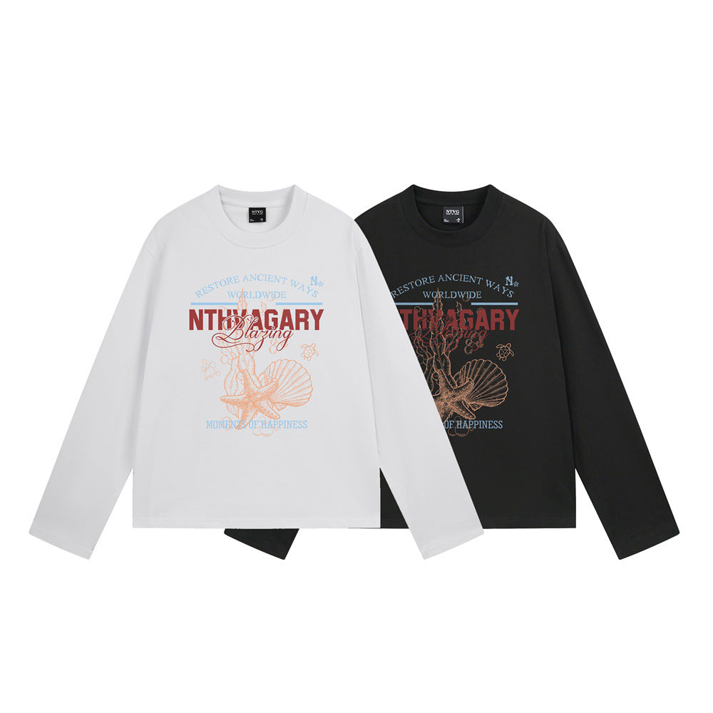 Longsleeve mit Seestern- und Muschelprint – Relaxed Fit