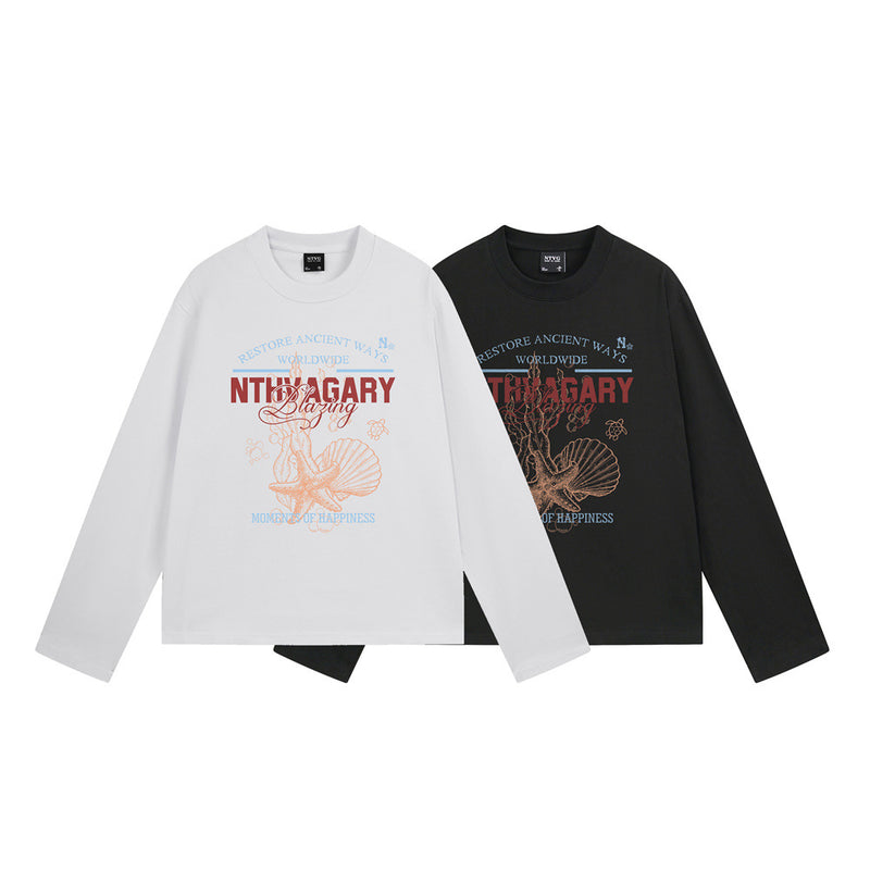 Longsleeve mit Seestern- und Muschelprint – Relaxed Fit