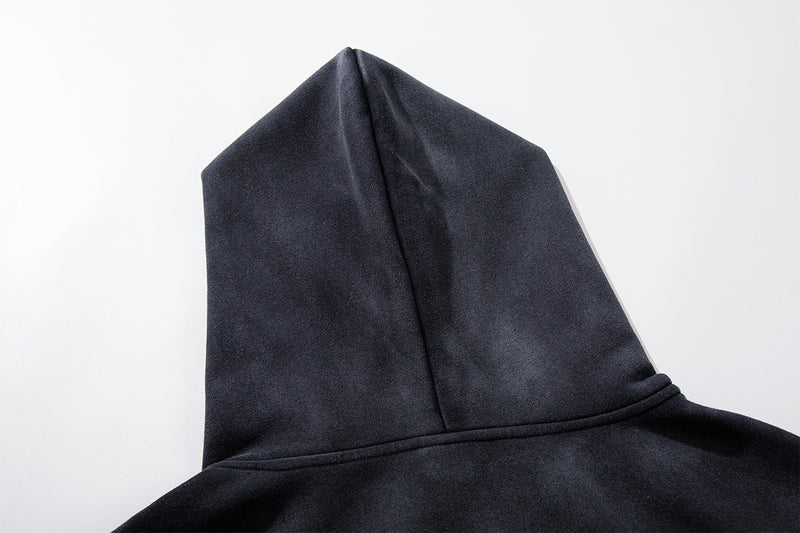 Refuse Politely Graphic Zip-Up Hoodie – Washed Oversized Streetwear Fleece