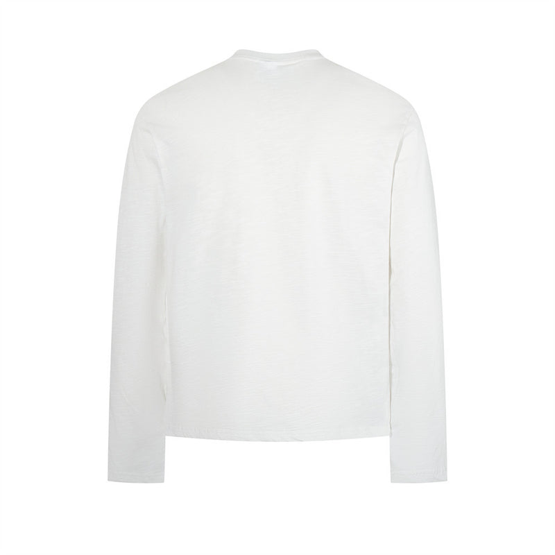 Long Sleeve T-Shirt Men's Union Jack Distressed Graphic Print – White