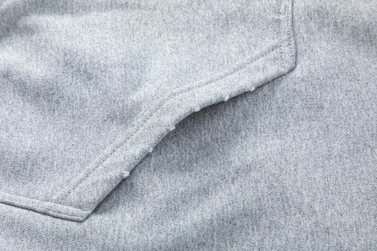Sweat à capuche zippé drapeau américain usé – Streetwear vintage délavé