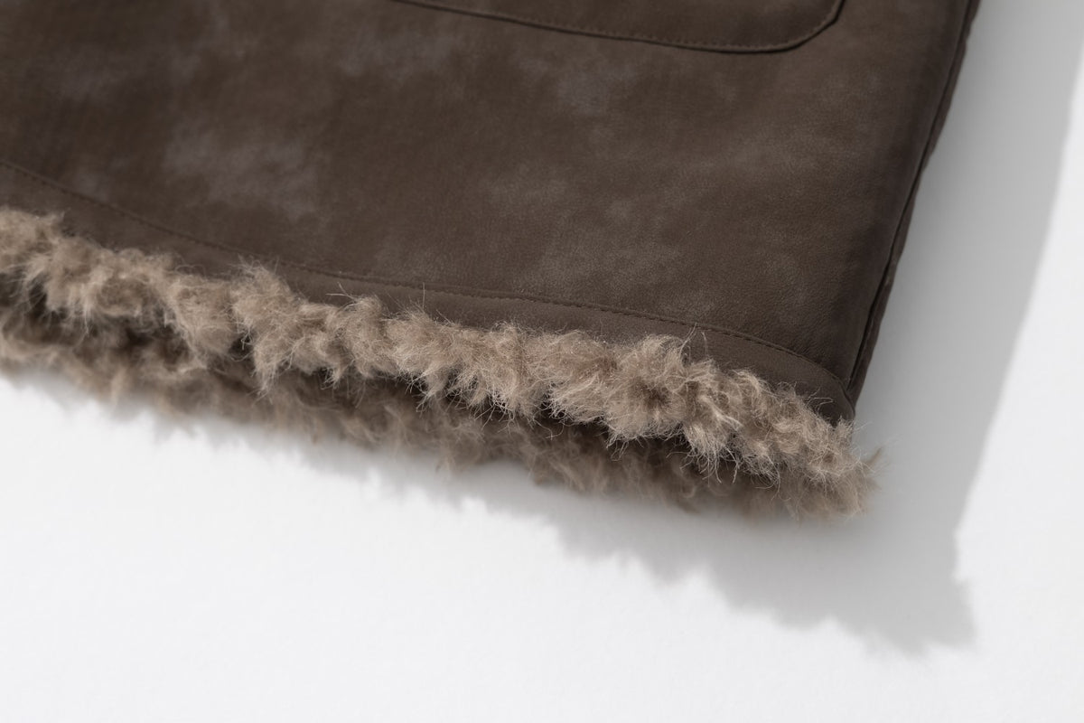 Reversible Teddy Fleece & Suede Jacket – Men's Relaxed Fit Winter Coat