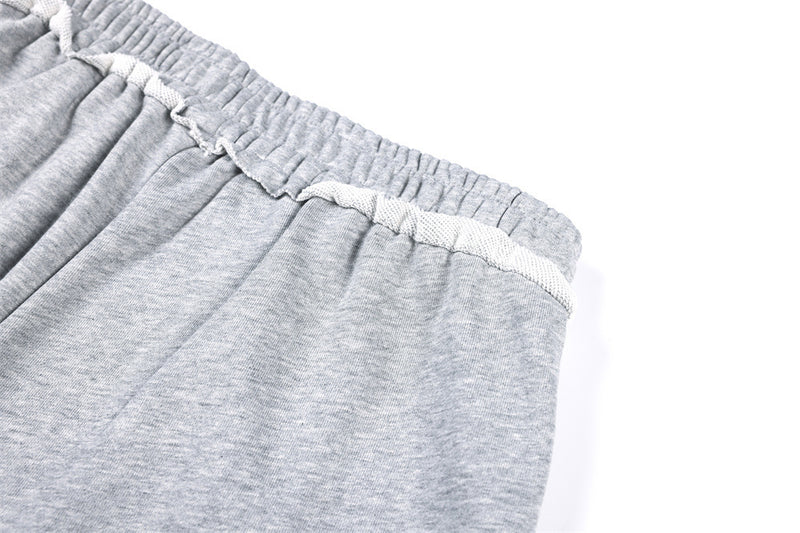 Wide-Leg Sweatpants with Rhinestone Script Graphic – Men's Relaxed Fit