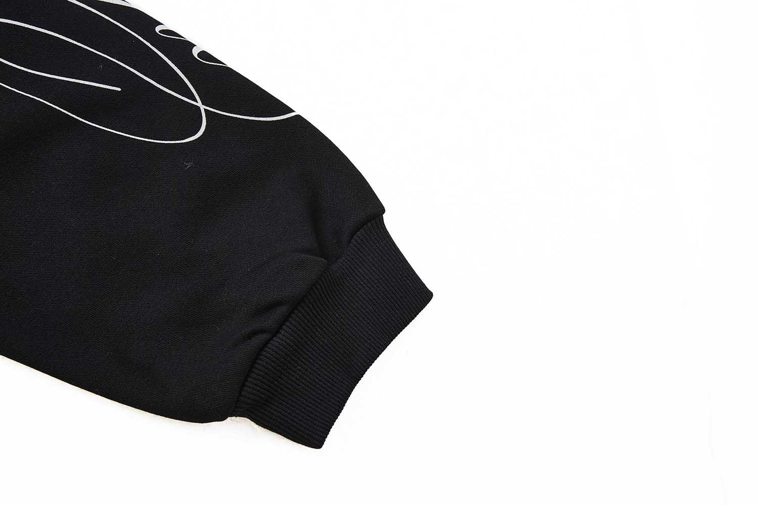 Sweat à capuche zippé avec bordure en fausse fourrure et imprimé script sur les manches