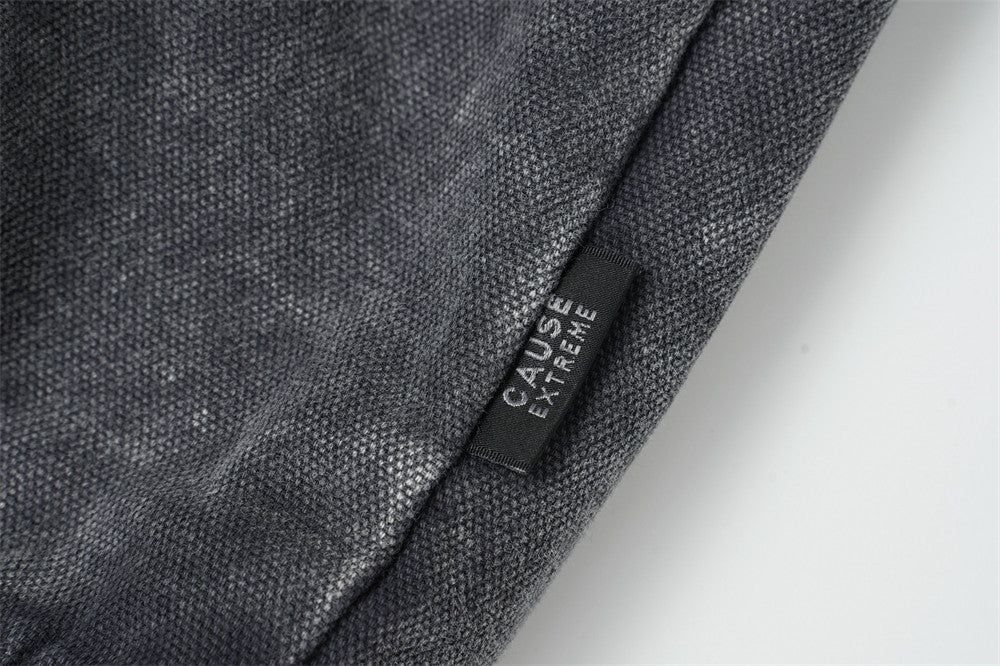 Hoodie oversize à enfiler délavé à l’acide – Streetwear vintage délavé à empiècements