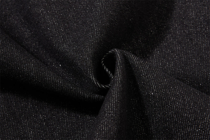 Herren-Cargojeans mit weitem Bein, Klappverschluss und Kontrastnähten