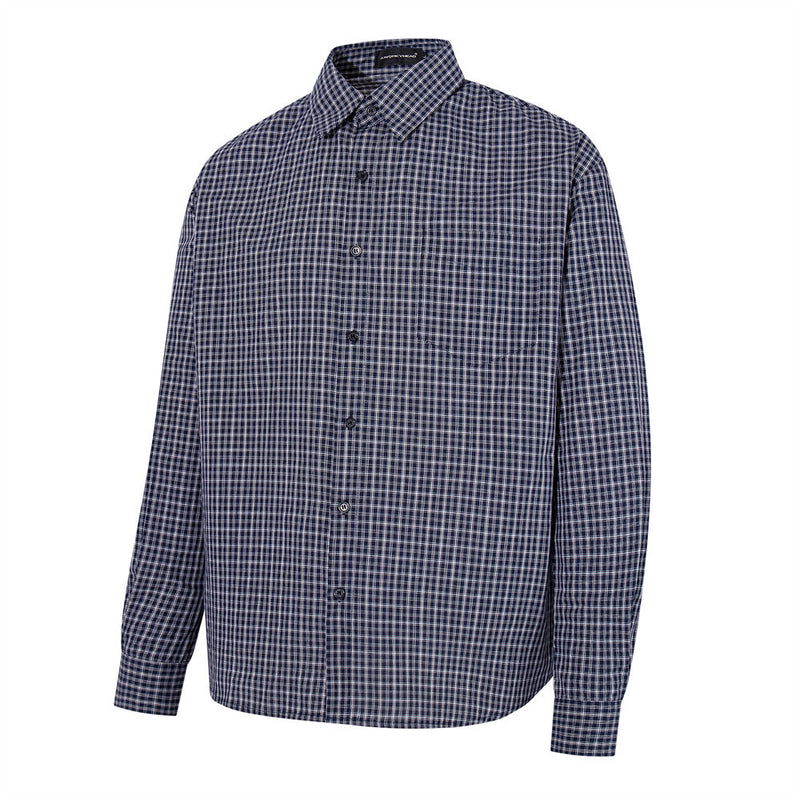 Men's Plaid Long-Sleeve Shirt – Relaxed Fit Button-Up