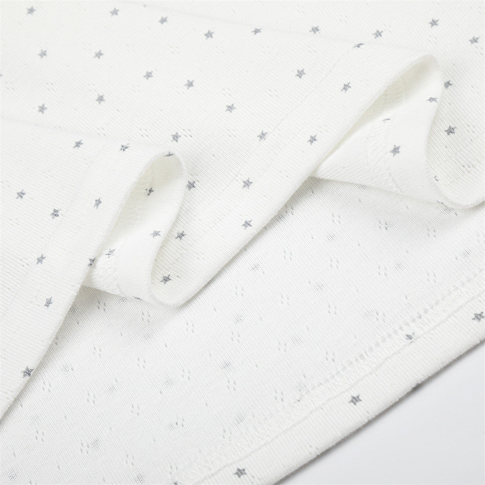 V-Neck Long Sleeve Shirt Men – Polka Dot Print with Side Stripe Detail
