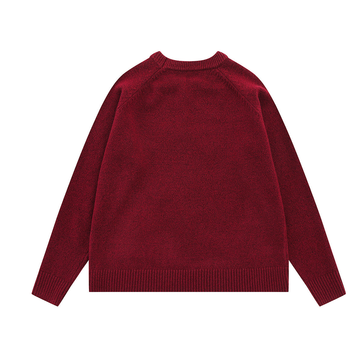 Christmas Lamb Jacquard Knit Sweater – Crew Neck Vintage Novelty Pullover