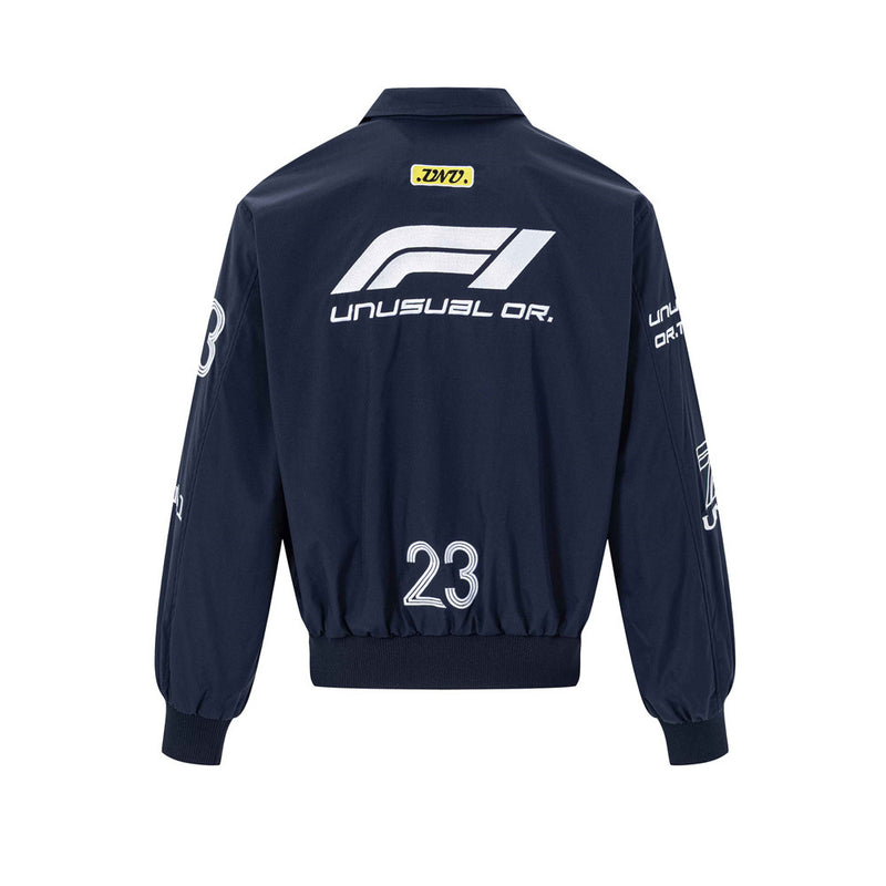 Veste zippée brodée F1 Racing – Bomber homme style sport automobile