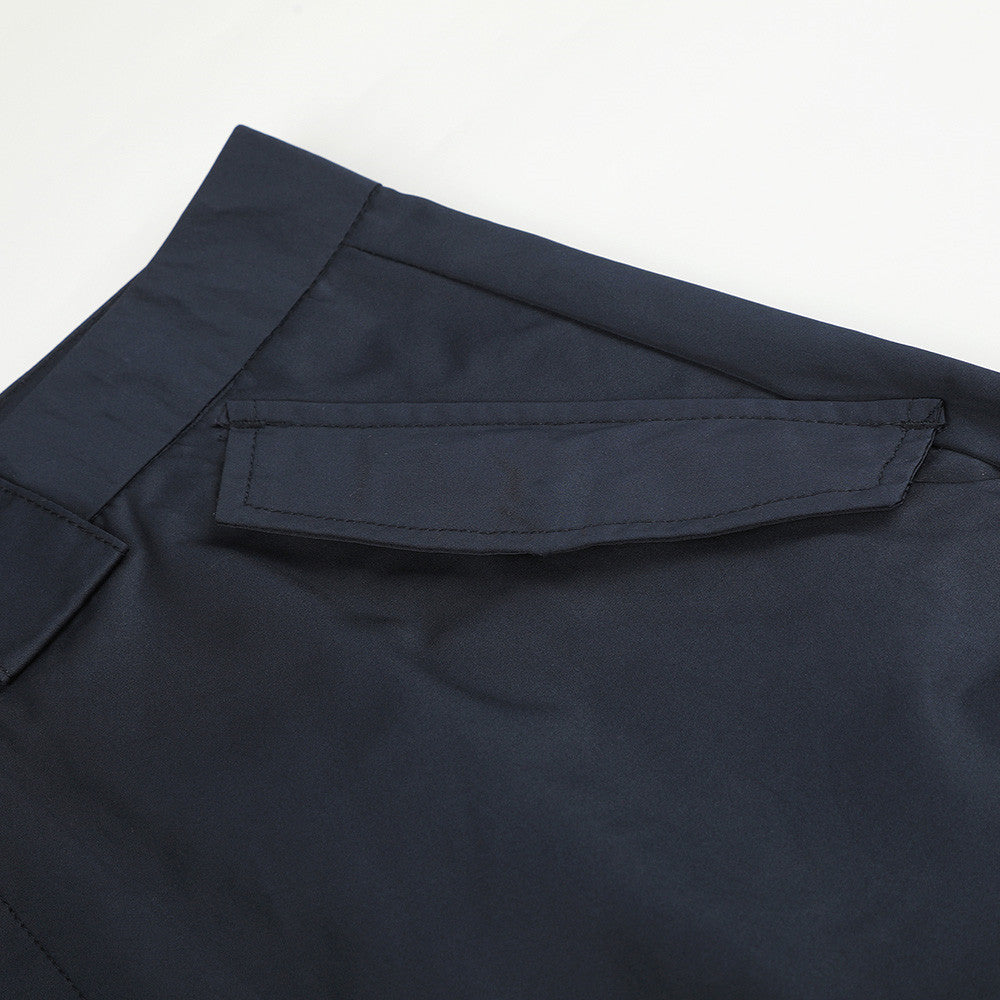 Tactical Wide-Leg Cargo Pants with Reflective Strips & Mesh Pockets