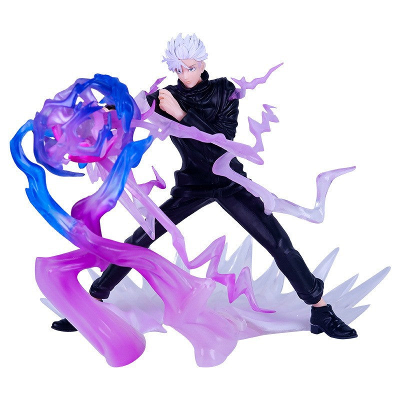 The Jujutsu Kaisen Satoru Gojo PVC Figure, 1/7 Scale, captures the white-haired character&