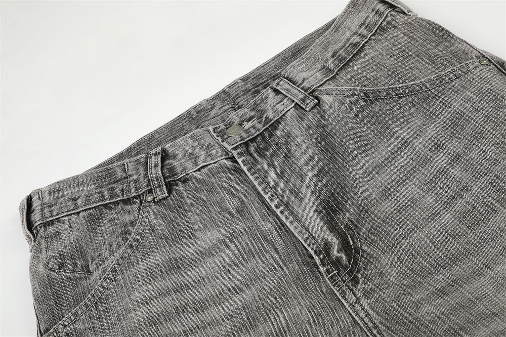 Wide-Leg Barrel Jeans – Punk Washed Vintage Silhouette