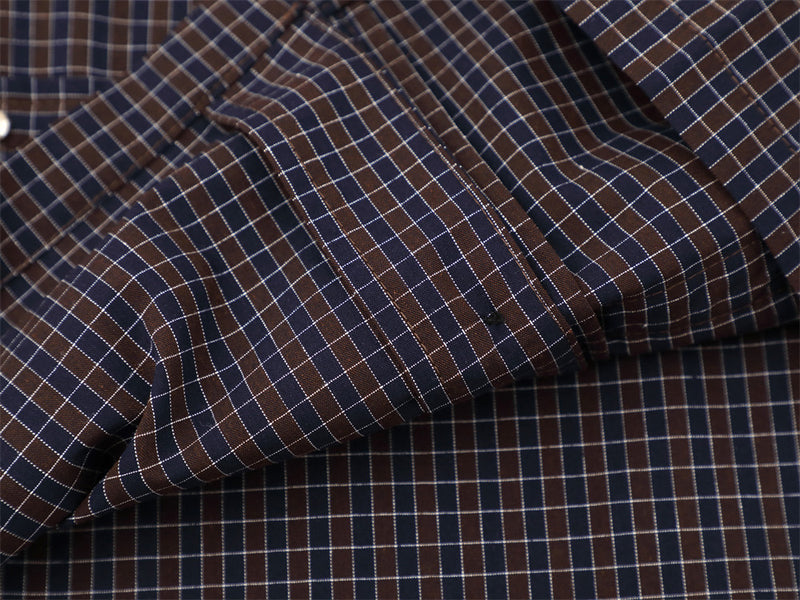Plaid Short Sleeve Shirt with Pearl Studs – Oversized Hip Hop Streetwear