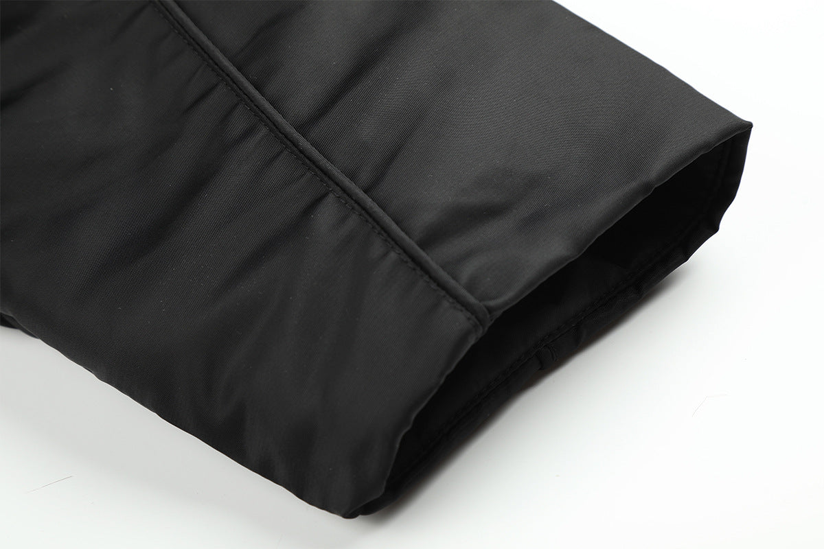 Quilted Padded Jacket with Faux Fur Collar – Moto-Inspired Deconstructed Design