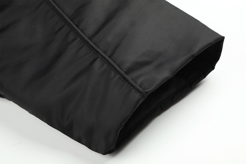 Quilted Padded Jacket with Faux Fur Collar – Moto-Inspired Deconstructed Design